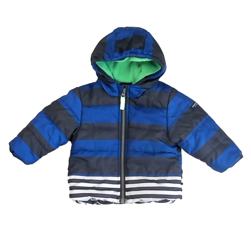 Osh Kosh Boys Blue | Black Stripe Winter Coat size: 6-9 Months